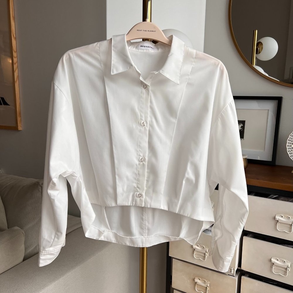 Cropped button down shirt